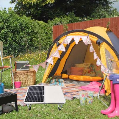 Panel Surya Portable 18w Monocrystalline PV Panel Meja Surya Untuk Camping Sistem energi piknik off grid