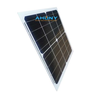 Kompatibel UE 5W 10w 20w 30w Panel Surya Kaca Tanpa Bingkai Dengan Monokristalin Untuk Kamera CCTV Fan Attic LED Ocean Bouy