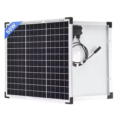 Harga yang bagus 50W PERC Performa Tinggi Silver Power Mono Solar Panel Baterai Cell PV Module Charging Kit Untuk Camp Rv Solar Caravan on line