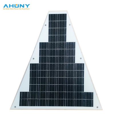 Panel surya trapezoid 30w khusus bulat persegi persegi bulat modul pv untuk solar pohon meja bangku listrik