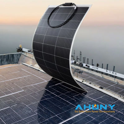 50W Fleksibel Panel Surya dan Anti-slip ETFE Permukaan untuk Perahu Marine Yacht Cell Array 2 * 18 kustomisasi Diterima