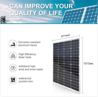 Harga yang bagus Panel Surya Kaca Mono 12V 24V Kustom Panel Surya 100W-270W Panel Surya Efisiensi Tinggi Termasuk Rentang 150W-200W on line